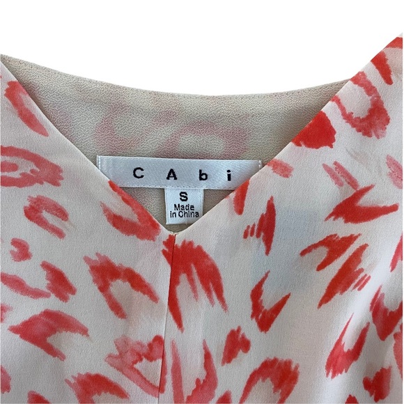 CAbi Pink FLIRTY Animal Print Cami Tunic Tank Top Size Small - Picture 7 of 11